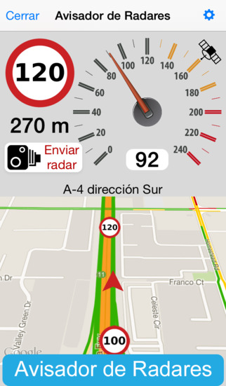 Aplicación Avisador de radares de Little Mouse Software para iPhone. Una App para evitar multas de tráfico en tu vehículo, coche o moto
